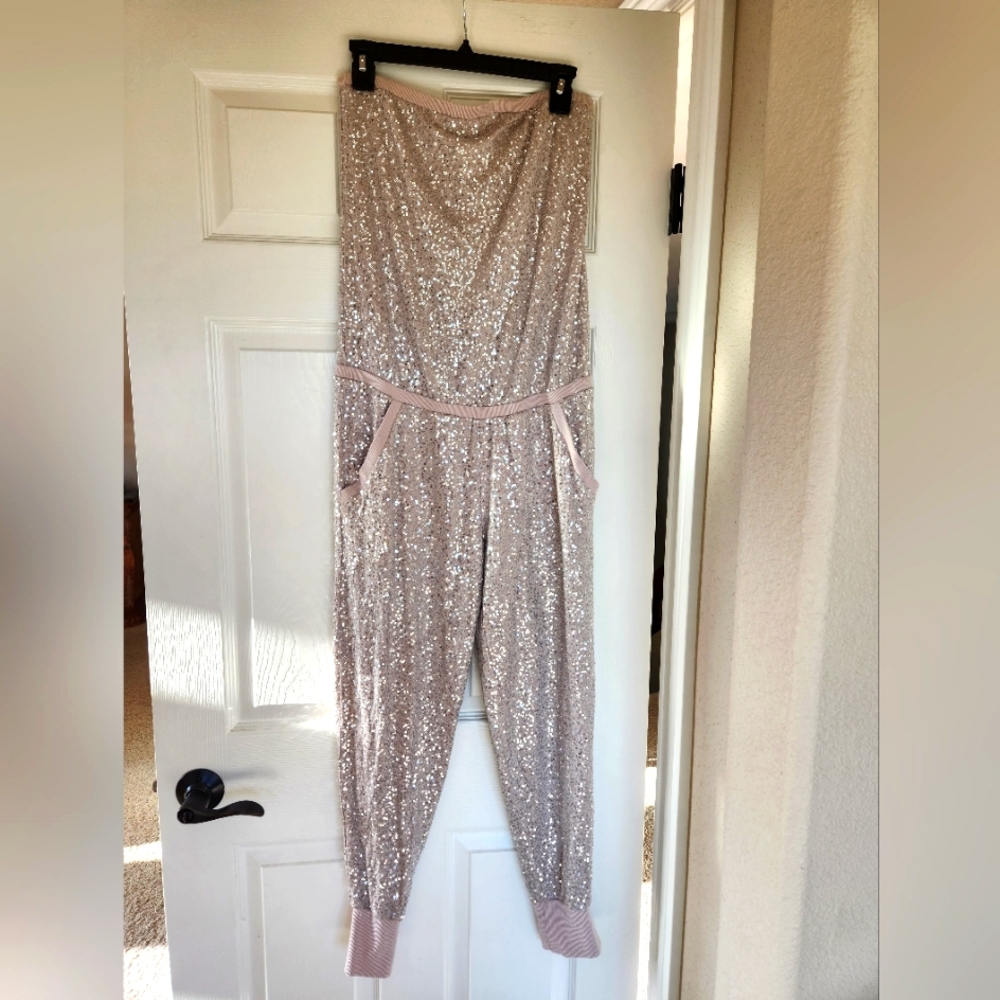 Victoria Secret  Strapless sequin jumpsuit